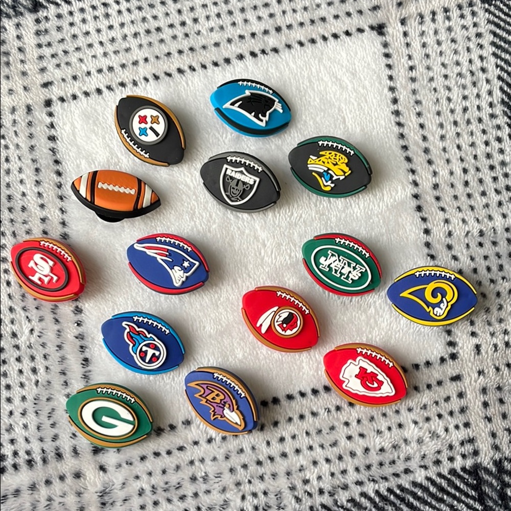 Football Themed Clog Charms - Picture 1 of 5
